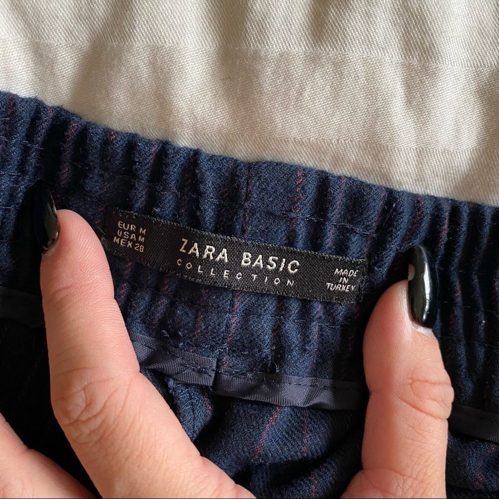 Zara Basic Collection Blue And Red Pinstripe Trou… - image 4